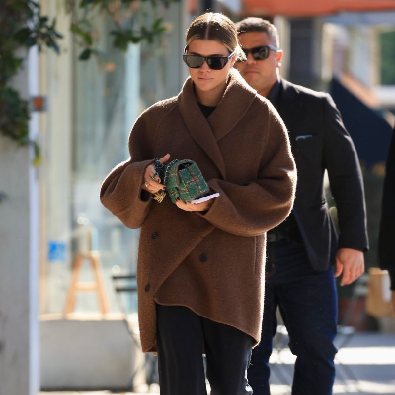 Sofia Richie Just Styled a Brown Wool Coat in a Low-Key Way | Who 