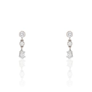 Ashley Zhang Jewelry + Three Diamond Drop Earrings