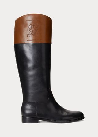 Lauren + Justine Burnished Leather Riding Boot