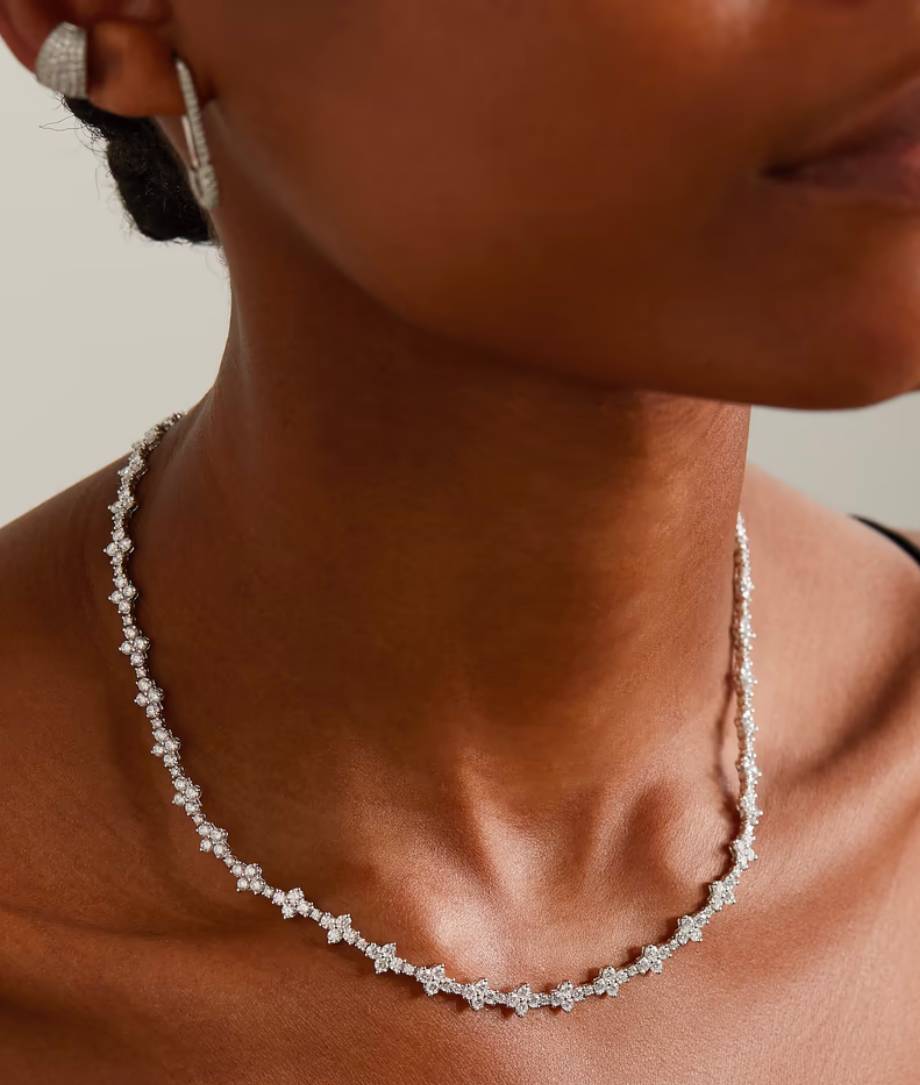 Anita Ko + Vivi 18-Karat White Gold Diamond Necklace