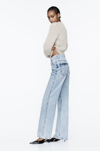 Zara + Z1975 Straight-Fit High-Waist Long Length Jeans