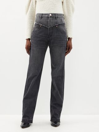 Isabel Marant + Noemie Patchwork Relaxed-Leg Jeans