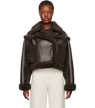 Stand Studio + Brown Kristy Faux-Shearling Jacket