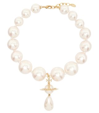 Vivienne Westwood + White Pearl Beaded Necklace