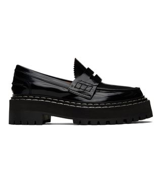 Proenza Schouler + Black Platform Loafers