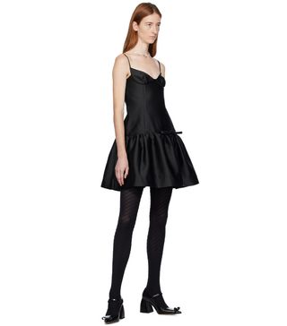 Shushu/Tong + Black Peplum Midi Dress