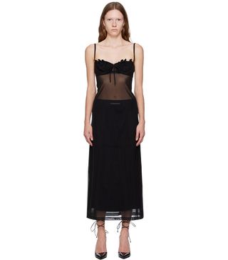 Y/Project + Black Wire Brasier Midi Dress
