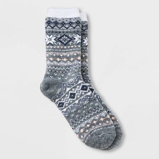 A New Day + Fair Isle Double Lined Cozy Crew Socks