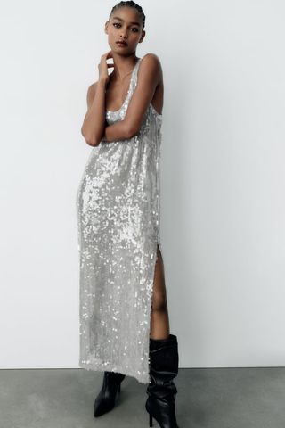 Zara + Sequinned Dress