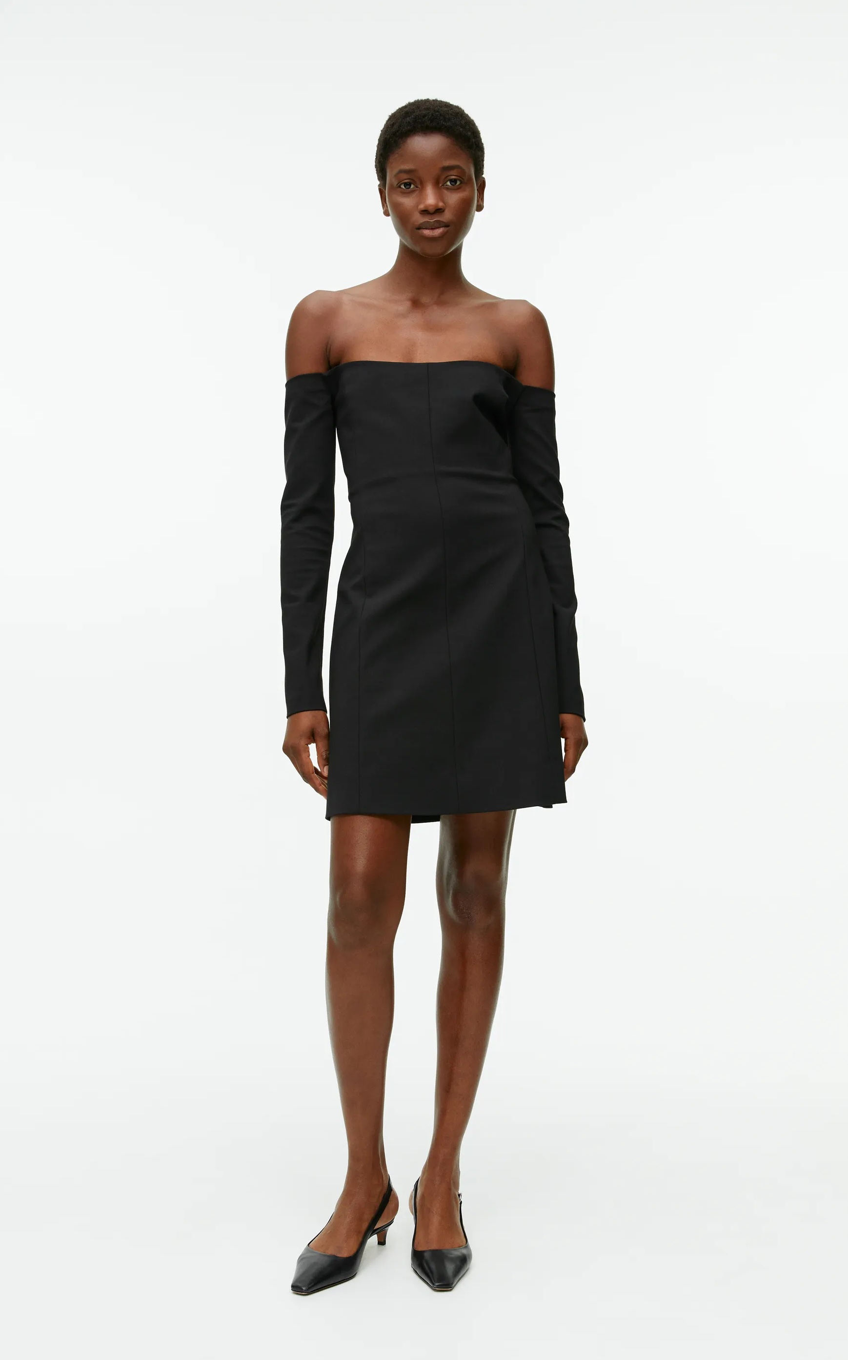 Arket + Off-Shoulder Mini Dress