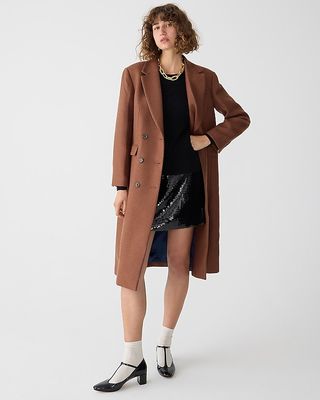 J.Crew + Double-breasted Topcoat