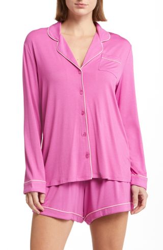 Nordstrom + Moonlight Eco Long Sleeve Stretch Modal Short Pajamas