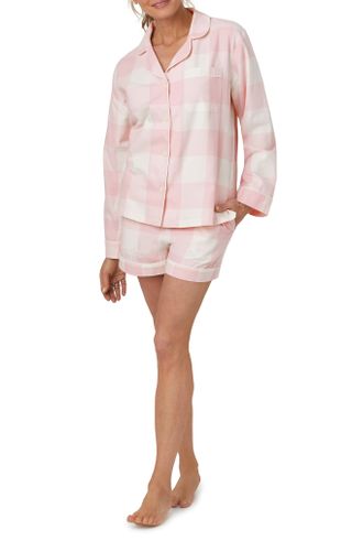 Bedhead Pajamas + Print Organic Cotton Flannel Short Pajamas