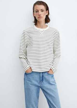 Mango + Striped Sweatshirt