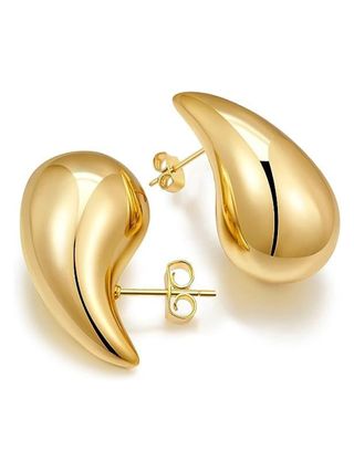 Cazos + Chunky Gold Teardrop Earrings