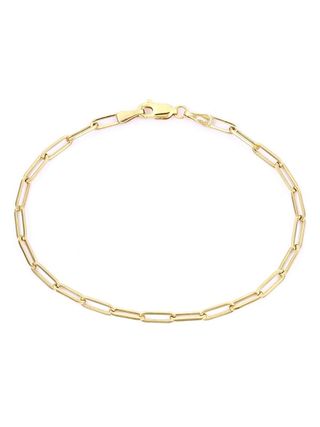 Old English Jewellers + 9ct Yellow Gold Paperclip Chain Bracelet