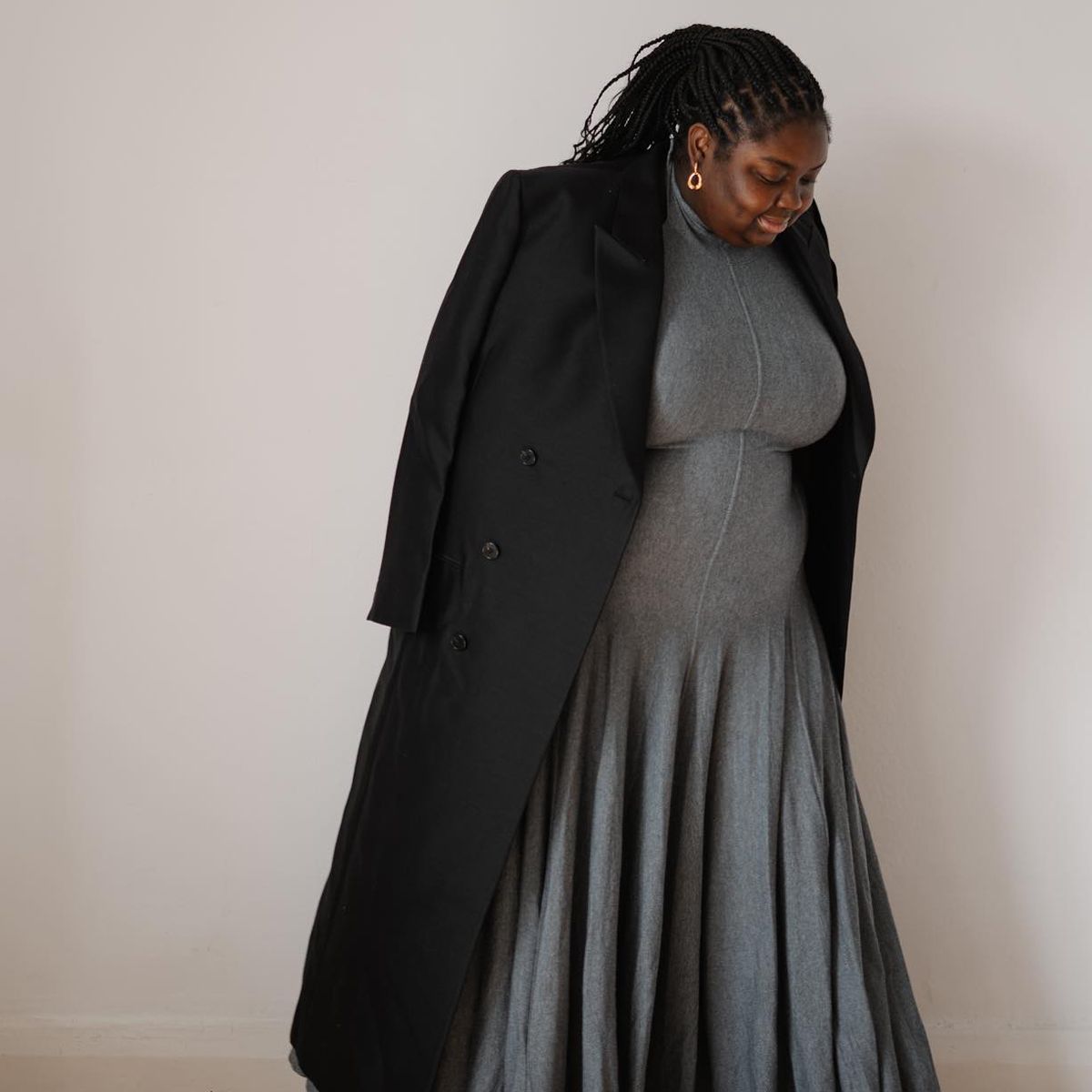 Long turtleneck dress in wool | Saint Laurent | YSL.com