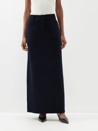 The Frankie Shop + Malvo Double-Faced Wool-Blend Skirt