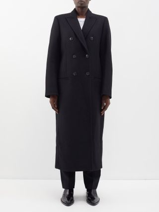 Toteme + Double-Breasted Tailored Wool Coat