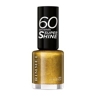 Rimmel + 60 Seconds Glitter Nail Polish in Oh My Gold