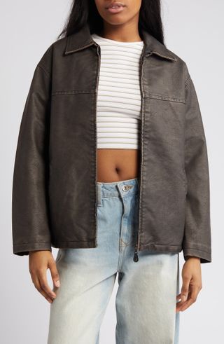 Bdg Urban Outfitters + Wadded Faux Leather Jacket
