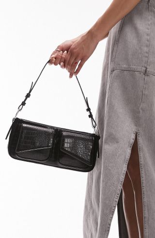 Topshop + Double Pocket Shoulder Bag