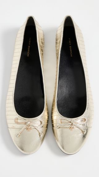 Tory Burch + Quilted Bow Ballet Flats