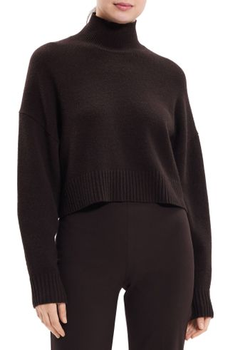 Theory + Crop Cashmere Turtleneck Sweater