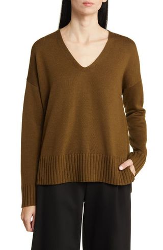 Eileen Fisher + Boxy Merino Wool Sweater