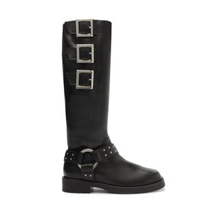 Schutz + Luccia Buckle Graxo Leather Boot