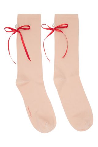Simone Rocha + Pink Bow Socks