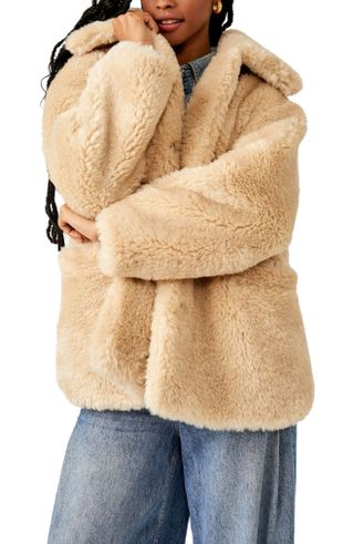 Free People + Pretty Perfect Faux Fur Peacoat