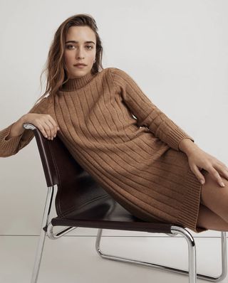 Madewell + Ribbed Mini Sweater Dress