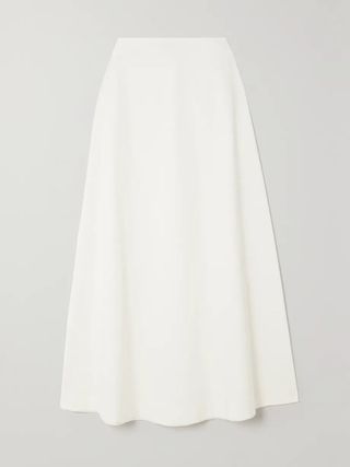 Matteau + Organic Cotton-Blend Twill Midi Skirt