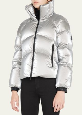 Moncler + Avoriaz Metallic Puffer Jacket