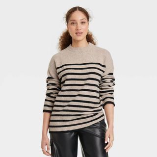 A New Day + Crewneck Tunic Pullover Sweater