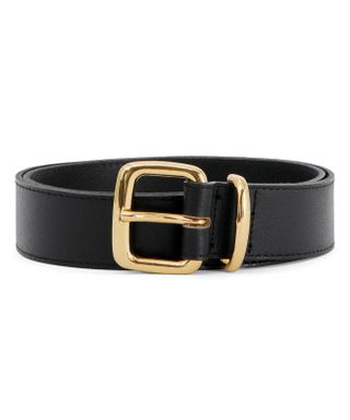 Mango + Polished Buckle Leather Belt