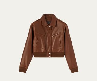 Loro Piana + Roldan Soft Calf Leather Bomber Jacket