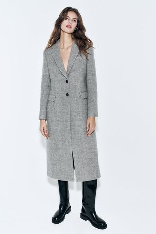 Zara + Manteco Wool Tailored Coat