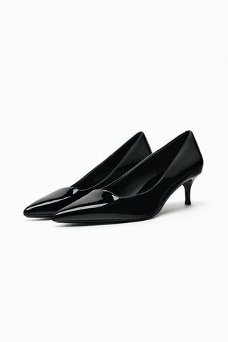 Zara + Faux Patent Leather Heeled Shoes