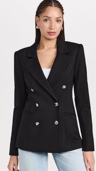 Good American + Ponte Double Breasted Blazer