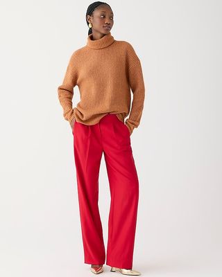 J.Crew + Relaxed Turtleneck Sweater in Brushed Yarn