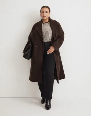 Madewell + Plus Gianna Coat in Plaid Insuluxe Fabric