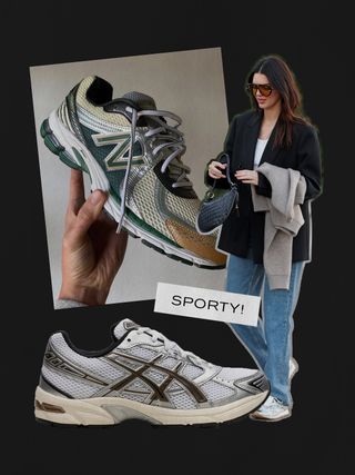 Sporty sneakers collage.