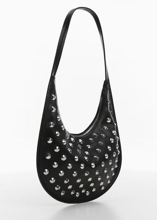 Mango + Studded Shoulder Bag