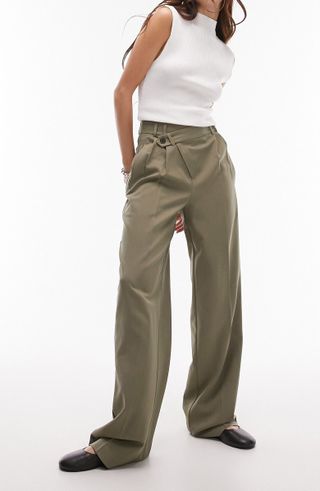 Topshop + Asymmetric Wrap Front Pants