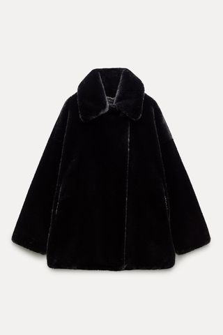 Zara + Faux Fur Coat