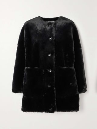 Proenza Schouler White Label + Penelope Asymmetric Faux-Fur Coat