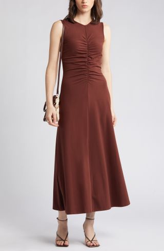 Nordstrom + Ruched Front Sleeveless Maxi Dress