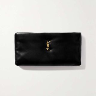 Saint Laurent + Calypso Long Padded Leather Pouch